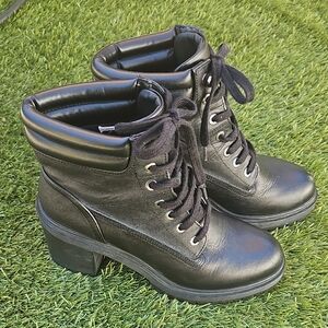 Zara Black Combat Lace-Up Boots